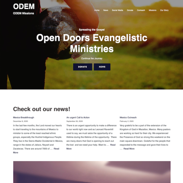 ODEM website screenshot